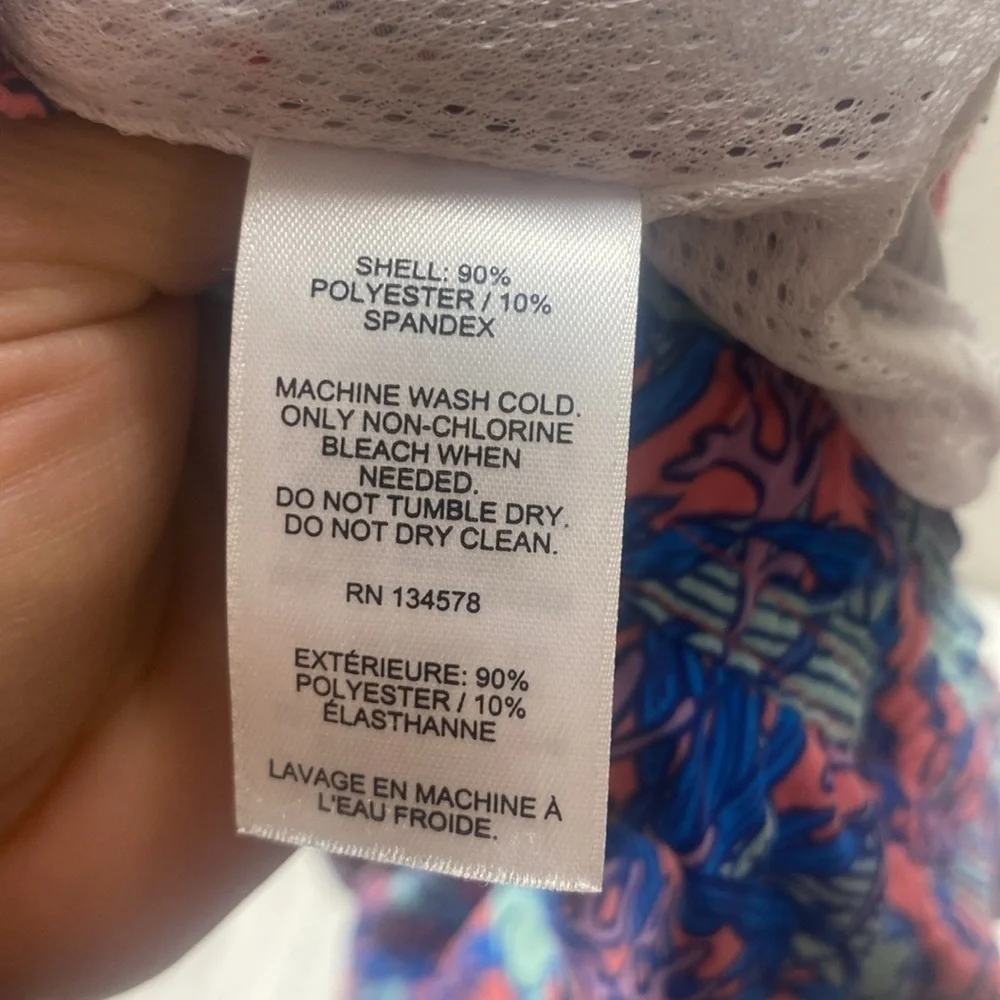 VINEYARD VINES Chappy Print Swim Trunks - Coral Papaya Passion Size Large